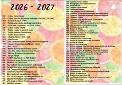 Présentation des cours 2026-2027
